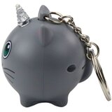 Backpack Keychain Kitten Unicorn Horn LED Sounds Gray | shoptok.hr