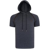 Dewberry T8570 HOODED MEN'S T-SHIRT-FLAT ANTHRACITE Cijene
