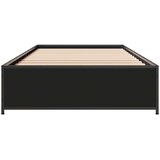 vidaXL Okvir za krevet crni 90 x 190 cm od konstruiranog drvo i metal | shoptok.hr