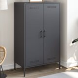 The Living Store Visoka omarica antracitna 68x39x113 cm jeklo - Visoka Omara, (21435205) Cene