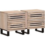 vidaXL Noćni ormarići 2 kom 40x34x46 cm masivno izbijeljeno drvo manga Cijene