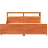 vidaXL Posteljni okvir brez vzmetnice vošč. rjava 200x200 cm borovina | Shoptok.si