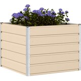  Cvetlično korito Slonokoščena 100 x 100 x 75 cm Jeklo, (5000207820) | Shoptok.si