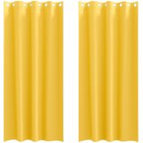  Zavjese za blackout s prstenovima 2 pcs Žuta 260 x 140 cm | shoptok.hr