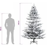  Umjetno božićno drvce s nogom 240 cm 300 LED lampica - Bijela 240 cm s LED svjetlima | shoptok.hr