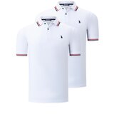 Dewberry DUO SET T8594 MENS T-SHIRT-WHITE-WHITE Cene