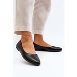 EVENTO PE1 Women's Black Eco Leather Ballerina Flats Tindomiel | shoptok.hr