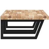  Zidna polica za umivaonik od čelika i masivnog bagremovog drva Smeđa 120 x 60 x 4 cm | Shoptok.si