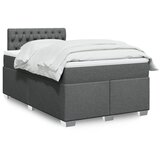  Krevet box spring s madracem tamnosivi 120 x 190 cm tkanina | shoptok.hr