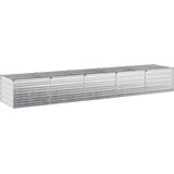  Povišeni vrtni krevet Srebrna 400 x 80 x 55 cm cinkani | shoptok.hr