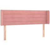  Uzglavlje s ušima ružičasto 147x16x78/88 cm baršunasto | shoptok.hr