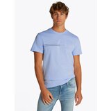 Tommy Jeans Majica mornarska / pastelno modra / bela | Shoptok.si