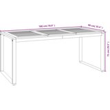  Vrtni stol s U-nogama 180 x 90 x 75 cm od masivnog drva bagrema | shoptok.hr