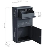 WESTMANN Pollux | Samostojeći poštanski sandučić za pakete | Antracit - BRANDED IN GERMANY | shoptok.hr