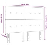  Naslon za glavu s gumbima Tamno siva 160 cm Baršun | shoptok.hr