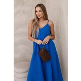 Kesi Muslin dress with straps cornflower blue cene