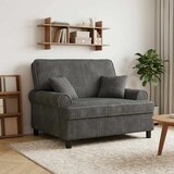  XXL fotelja s jastucima Svjetlosiva Tkanina od 1 5 linija - Svjetlosiva 85 cm | shoptok.hr