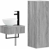  Set namještaja za kupaonicu 2 kom. Siva Sonoma 33 x 34,5 x 100 cm | shoptok.hr