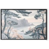  Plakat - Blue Coast in Delicate Colors 42x29.7 Crni okvir | shoptok.hr