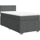  Krevet s oprugama i madracem tamnosivi 100 x 200 cm od tkanine | shoptok.hr