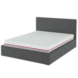 MESONICA Antracitno sivi tapecirani bračni krevet s prostorom za odlaganje s podnicom 160x200 cm Bufo – | shoptok.hr