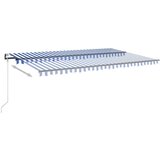  Automatska tenda sa senzorom LED 500 x 300 cm plavo-bijela | shoptok.hr