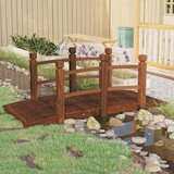  Vrtni most s ogradama 150 x 67 x 56 cm od masivnog drva smreke | shoptok.hr