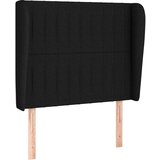  Uzglavlje s ušima crni 93x23x118/128 cm od tkanine | shoptok.hr