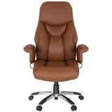 MID.YOU Pisarniški Stol Prado, Rjava, Pravo Usnje | Shoptok.si