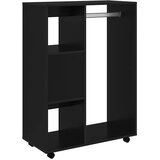  Ormar crni 80 x 40 x 110 cm od konstruiranog drva | shoptok.hr