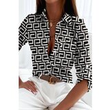 Fenzy Elegantna Bluza Z Geometrijskim Potiskom Lavlenta, Bela Cene