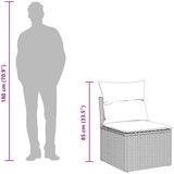  2-dijelni set vrtnih sofa poliratan i bagrem s jastucima smeđi | shoptok.hr