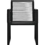  5-dijelni vrtni blagovaonski set od PVC ratana crni | shoptok.hr