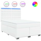 vidaXL Krevet s oprugama i madracem bijeli 140x190 cm od umjetne kože | shoptok.hr