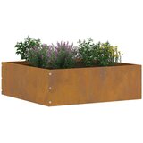 vidaXL Robovi trave 6 pcs Rjav 40 x 40 x 13 cm Vremensko odporno jeklo | Shoptok.si