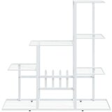 vidaXL Stojalo za rože 94,5x25x88 cm belo kovinsko | Shoptok.si