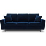 Cosmopolitan Design Plava baršunasti sklopiva/s prostorom za odlaganje sofa 235 cm Kyoto – Cijene