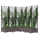  Vrtna sadilica s rešetkom smeđa 120 x 120 x 121,5 cm PP | shoptok.hr
