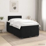  Boxspring krevet s madracem Crna 120 x 190 cm Baršun | shoptok.hr
