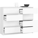 AKORD Komoda, 8 Predalov, Bela, (5000332351) | Shoptok.si