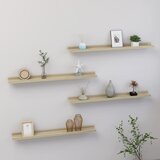 vidaXL Zidne police 4 kom boja hrasta sonome 80 x 9 x 3 cm Cijene