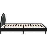  Otroški posteljni okvir z vznožjem Črna 90 x 200 cm Žamet, (5000104740) | Shoptok.si