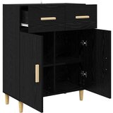 vidaXL Kreveta Crni hrast 34 x 69.5 x 89 cm Konstruirano drvo | shoptok.hr