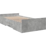  Okvir kreveta s pohranom s ladicama Betonska siva 80 x 200 cm | shoptok.hr