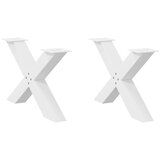  Noge za klubsko mizico v obliki črke X, 2 kosa, bele barve, 70 x (42-43) cm, jeklo, (22123816) | Shoptok.si