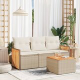  4-dijelni set vrtnih sofa s jastucima bež od poliratana | shoptok.hr