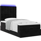  Otomanski okvir kreveta s madracima crni 90x200cm baršunasti | Eponuda.com