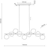  Brilagi - Visilica na sajli VULCANO 9xG9/8W/230V braon/dimljeno bež | Eponuda.com