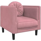  Fotelja s jastukom ružičasta baršunasta | shoptok.hr