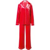 florence by mills exclusive for ABOUT YOU Pižama 'Lotti' rdeča / bela | Shoptok.si